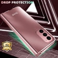 thumbnail image 4 of Compatible Rose Gold Samsung Galaxy Z Fold 2 Case with Hinge Protection,Luxury Shockproof Plating Protective Phone Case for Samsung Z Fold 2 Case,Galaxy Z Fold 2 Phone Case with Screen Protector, 4 of 14