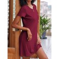 thumbnail image 4 of Avidlove 2 Pack Women Nightgowns Sleapwear Short Sleeve Sleepshirt Soft Sleepdress Casual Pajama Dress S-XXL, 4 of 7
