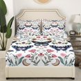 thumbnail image 3 of Erosebridal Rustic Butterfly Sheet Set Full, Daisy Floral Bedding Sets Full Size, Mandala Boho Reversible Full Sheet Sets, Breathable Room Decoration, 4 Pieces, 3 of 7