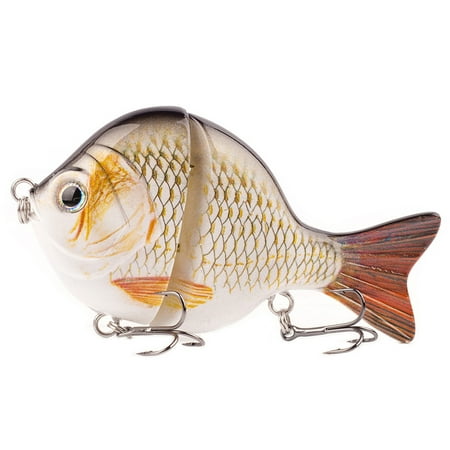 LIVEST 9cm/34.5g Fishing Lure Simulated Vivid Skin 3D Eyes Sharp Hook Flexible Fish Attraction Universal 2 Segments Sinking Hard Bait Wobbler Bass Sunfish Swimbait Fishing Equipment