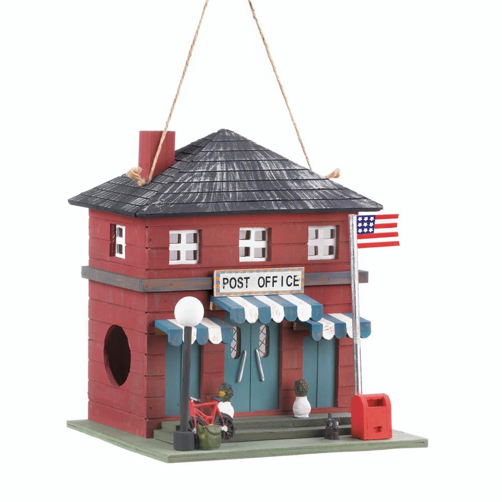 Hanging Birdhouse, Post Office Sparrow Birdhouses Made Of Wood by Songbird Valley