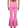 thumbnail image 5 of SBYOJLPB Women's Fashion Print Tight Wrap Hip Micro Flare Pants Yoga Pants Hot Pink 14(XXXL), 5 of 5