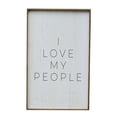 thumbnail image 1 of Parisloft I Love My People Large Antique Wood Wall Decor Sign, 1 of 5
