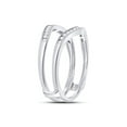 thumbnail image 3 of 14kt White Gold Womens Round Diamond Ring Guard Wrap Solitaire Enhancer 1/4 Cttw, 3 of 4