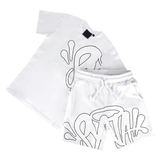 Ensembles de Survêtements Imprimés d'Été pour Hommes Costumes Mandarin pour Hommes 3 Costume Mignon Coupe Ample Jogging Veste à Rayures Ensemble Formel pour Hommes Col Rond T-Shirt Costume Pingouin Séparé Hommes