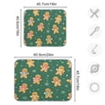 thumbnail image 3 of Dish Drying Mat Microfiber Kitchen Pad Large Counter Absorbent Dish Mats Drainer Rack 16"x18" Gingerbread Christmas Theme Pattern, 3 of 7