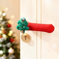 Kumdkd Christmas Door Handle Covers Decorations, Knit Glove Style Door Knob Covers, Easy Install Festive Decor for Home, Cabinet, Store Doors, Reusable Holiday Door Handle Decor, 7.28x2.17x1.18in
