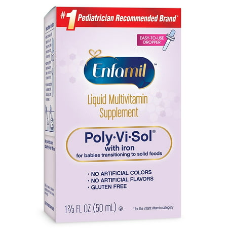 Enfamil Poly-Vi-Sol Multivitamin Supplement Drops with Iron 50 mL, 1 (Best Multivitamin Without Iron)