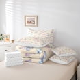 thumbnail image 6 of Feelyou Dreamy Butterfly Child Bedding Comforter Set 7pcs, Kawaii Cartoon Animal Queen Bedding Sets, Blossoms Flower Floral Reversible Queen Sheet Sets, Luxury Bedroom Decor, 6 of 8