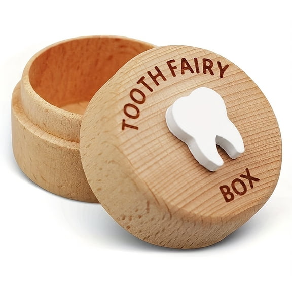 1 wooden tooth fairy box, tooth collection box, tooth fairy box, baby hair collection box, baby hair keepsake box, tooth preservation box, birth keepsake, home decoration, birthday gift