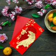 thumbnail image 5 of 6 sobres rojos llamativos de papel auspicioso del 2022 con el zodiaco chino, paquetes de dinero de la suerte para el Festival de primavera, 5, 5 of 5