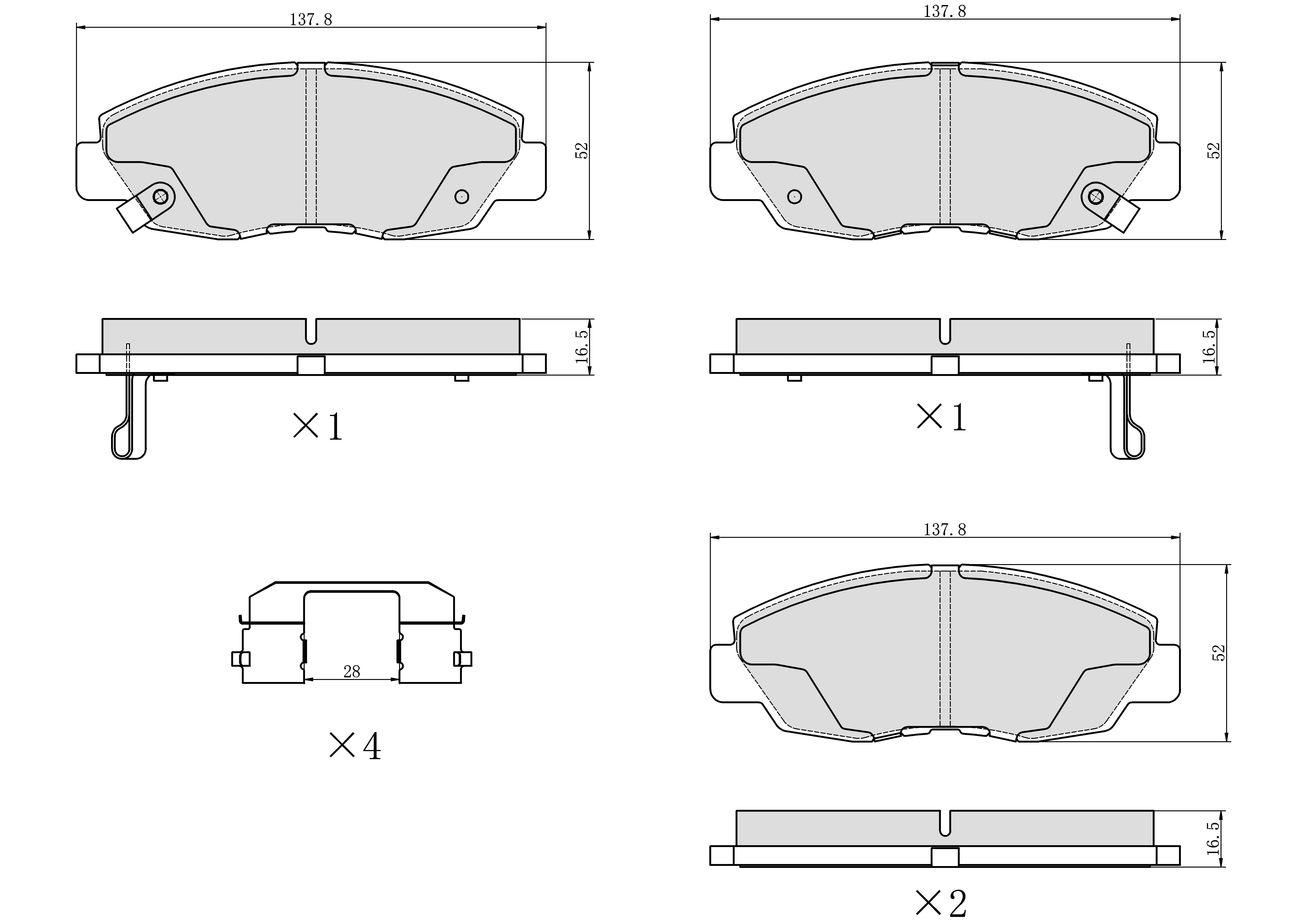 Winstop Brake Pad Set, Front WS.0465.1.C, Honda Civic 2011-1996