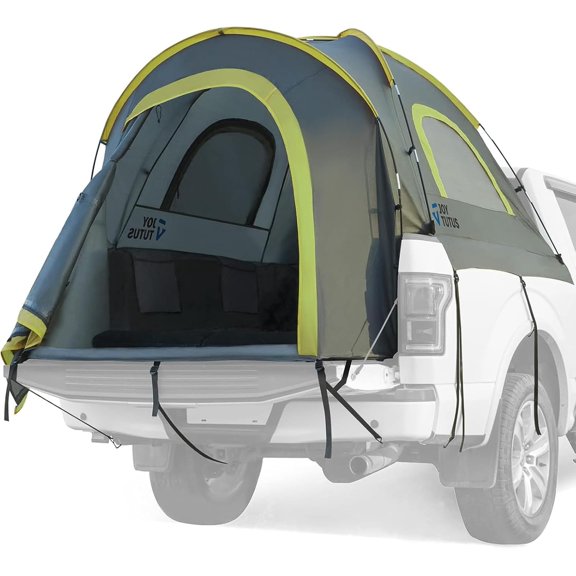 Pickup Truck Tent 6.5ft 2.0, Waterproof PU2000mm Double Layer for 2 Person, Portable Truck Bed Tent with Rainfly - Green