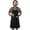 Black, variant on Kitchen Apron Waterdrop Resistant Cotton Apron with adjustable Aprons for Women with Pockets 10 Color option Cooking Silver Apron (Silver)