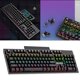 thumbnail image 4 of mecánico retroiluminado por LED para juegos con cable Carga inalámbrica 104 teclas, durabilidad cómoda y fuerte Negro Yotijar Teclado mecánico, 4 of 10