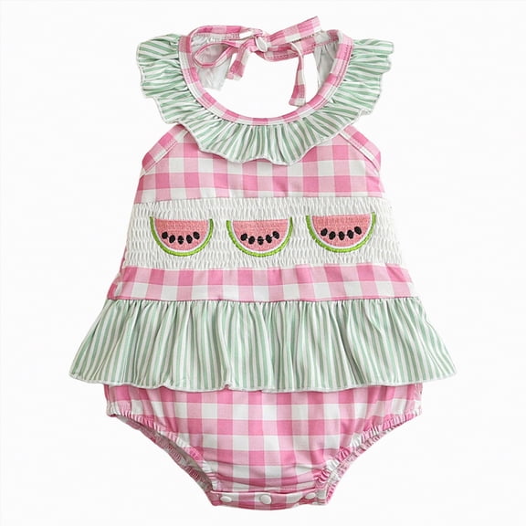 NIEWTR Toddler Baby Girl Outfit 3 6 9 12 18 Months Baby Girls Romper Dress 3D Flower Patchwork Bodysuit Summer Clothes for Girls(Pink,3-6 Months)