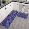 thumbnail image 2 of Purple and Blue Damask Pattern Kitchen Rugs Sets Of 2,Anti Fatigue Kitchen Mat Rugs Non Slip Washable,Decorative Kitchen Floor Mats for Kitchen,Sink,Laundry,17"x30"+17"x47", 2 of 7