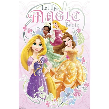 Disney Princess - Let the Magic Begin Wall Poster, 14.725" x 22.375"