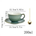 thumbnail image 2 of Taza de café Vintage, juego de tazas de flores de cerámica for el hogar, juego de tazas de té de la tarde for lavar a mano con leche, 2 of 7