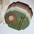 thumbnail image 3 of KGJQ Retro Irregular Oval Placemat, Heat Resistant Non-Slip Dining Placemat, Elegant Artificial Leather Table Protector Mat for Home Dining Table, 3 of 8