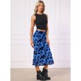 thumbnail image 4 of DARING DIVA Women's High Waist Bodycon Mesh Fishtail Midi Skirts Small Blue, 4 of 6