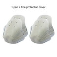 thumbnail image 4 of 1 Pair Skate Anti-friction Toe Cap Guards Leather Skating Protector Cover with 4 Holes Replacement Protectors Sporting Training Gray, 4 of 7