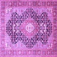 thumbnail image 1 of Ahgly Company Indoor Square Medallion Purple Traditional Area Rugs, 3' Square, 1 of 4