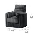 thumbnail image 5 of Ezo Swivel Accent Chair, Channel Dark Gray Polyester Corduroy 2 Pillow, 5 of 5