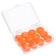 thumbnail image 1 of Tapones para los oídos de silicona Uxcell Tapones para dormir con cancelación de ruido con estuche Naranja 12 Pcs, 1 of 7