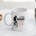 thumbnail image 3 of CafePress - Cat And Books 2 Mug - 11 oz Ceramic Mug - Novelty Coffee Tea Cup, 3 of 3