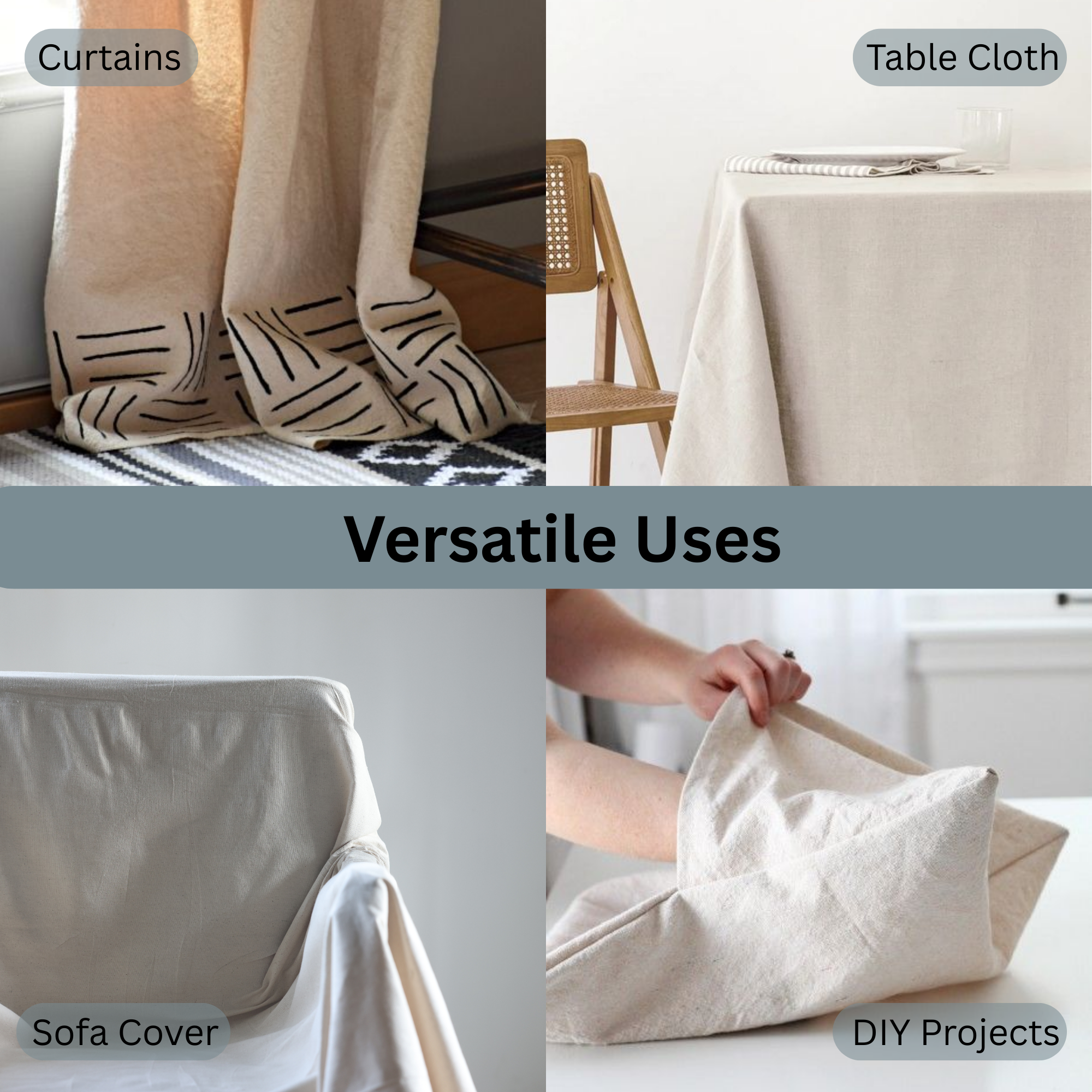 Top Cotton Canvas Drop Cloth, 5x5 ft, Reusable photo 7