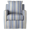 thumbnail image 2 of Sunset Trading Seaside Club Chair Slipcover - Box Cushion &amp; Track Arm Beach Striped, 2 of 8