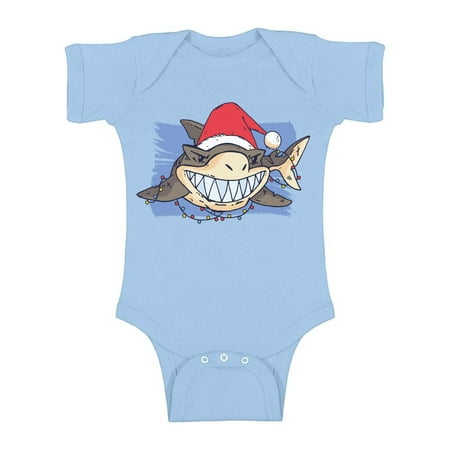 

Awkward Styles Ugly Christmas Baby Outfit Bodysuit Xmas Shark Romper