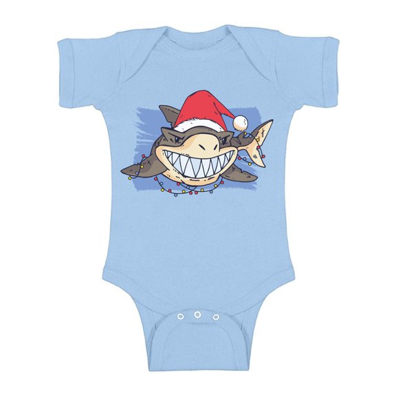 Awkward Styles Christmas Baby Outfit Bodysuit Xmas Shark Romper