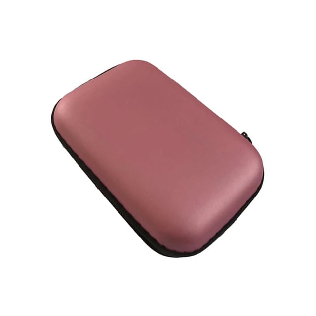 Injueey Bolsa de almacenamiento de Cable de datos, organizador de estilo Simple, de Banco de energía para interiores y exteriores, bolsa Carpetas de archivos Rosado