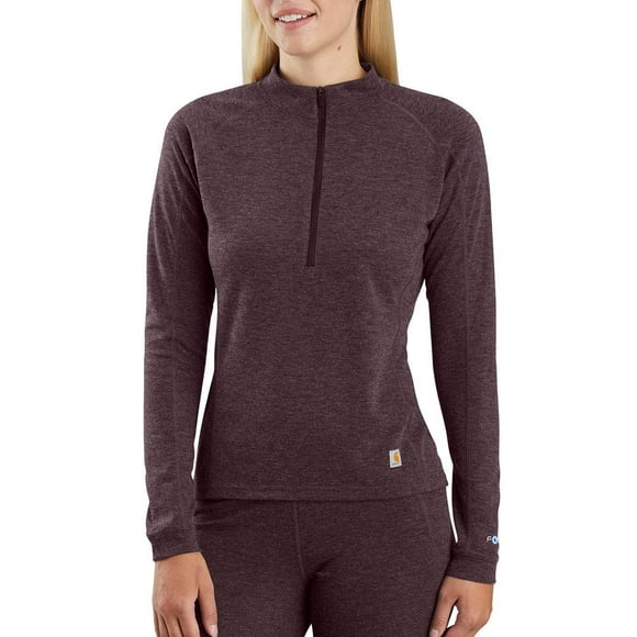 Carhartt Women's Force Heavyweight Quarter-Zip Thermal Base Layer Long Sleeve Shirt