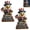 2pcs, variant on 250th Anniversary Patriotic Bald Eagle Figurine, Semiquincentennial USA Freedom Statue Tabletop Decor Gift