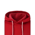 thumbnail image 2 of Bellella Chandail à Capuche pour Hommes Chandail à Capuche Colorblock Confortable Manches Longues Rouge m, 2 of 4