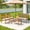 Off White, variant on Resenkos 4 Piece Patio Wood Furniture Set Acacia Wood Sofa Set, Small Patio Conversation Furniture Set with Loveseat-Off Navy