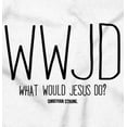 thumbnail image 2 of WWJD What Would Jesus Do Womens Slim Fit Graphic Tee Brisco Brands S, 2 of 5