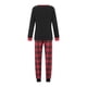 thumbnail image 5 of Pijama navideño a juego con estampado de alces: camisa de manga larga y pantalón a cuadros. Ropa de estar por casa suave., 5 of 9