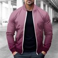 thumbnail image 1 of LOVZFMLL Jackets for Men's Fall And Winter Pocket Long Zipper Elastic Christmas Print Short Stand Up Collar Jacket, 1 of 4