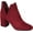 Burgundy Faux Suede, variant on Women's Journee Collection Gwenn Heeled Ankle Bootie Olive Faux Suede 8.5 M