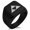 Black, variant on Stainless Steel Houjou Samurai Crest Geometric Pattern Biker Style Polished Ring