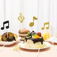 thumbnail image 4 of 18Pcs Music Notes Cake Cupcake Toppers Glitter Musical Notation Paper Decor for Birthday Baby Shower Wedding Party Gold Silver Black, 4 of 5