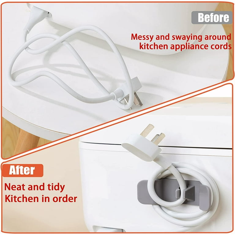 6 Pack Cord Organizer for Kitchen Appliances, Appliance Cord Organizer  stick on, Small Kitchen Appliances Cord keeper, Adhesive Cord Holder, Cord