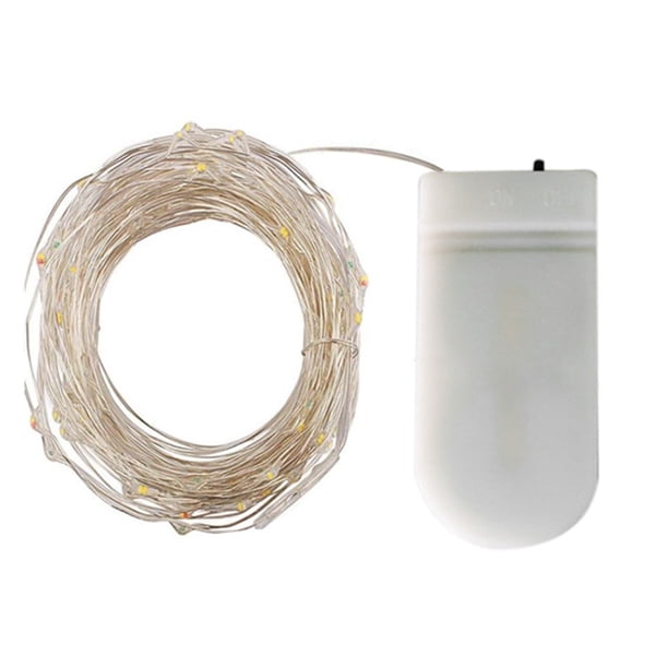 FLhrweasw 1m 10LED Luces Hadas Cuerda Alambre Cobre Fiesta Navidad para El (Color)