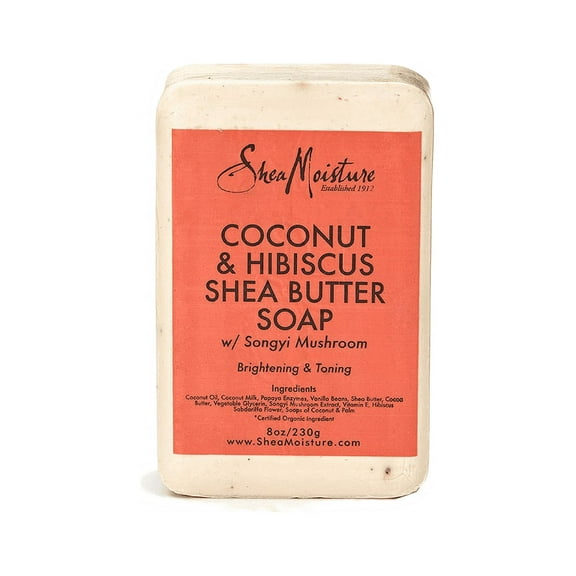 Shea Moisture Coconut & Hibiscus Shea Butter Soap 8 oz (Pack of 2)