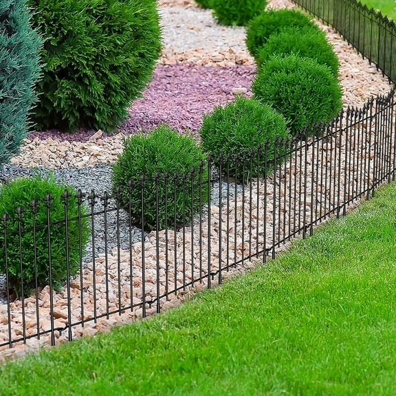 20-Pack 24in x 20ft Rustproof Metal Animal Barrier Fence, Decorative Garden Edging Border for Yard & Patio