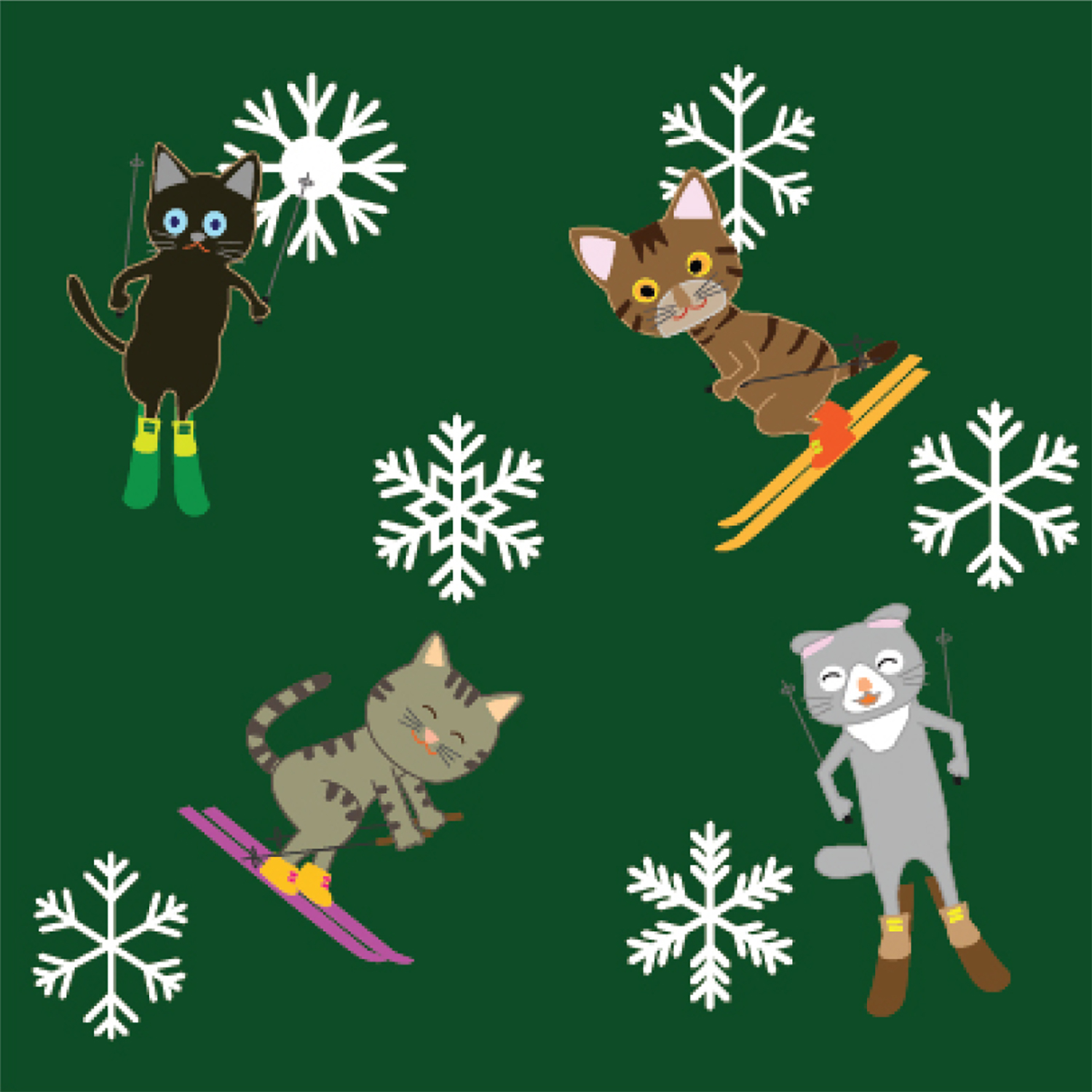 Ski Cat Green
